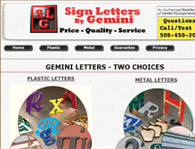 Tablet Screenshot of geminisignletters-gemini-letters.com